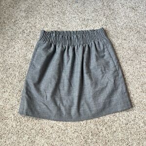 J CREW Size 6 Women’s Wool Blend Elastic Waist Grey Lined Skirt w/Pockets